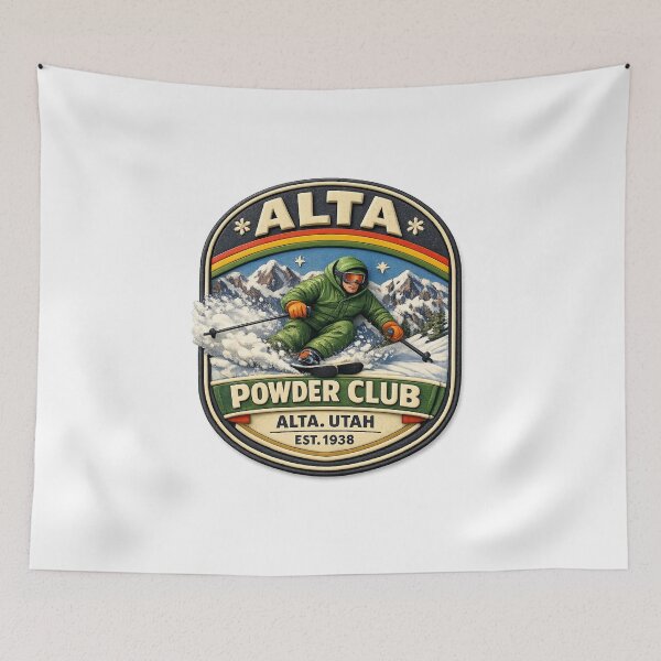 Item preview, Alta Powder Club Vintage Ski Badge designed and sold by Dresut.