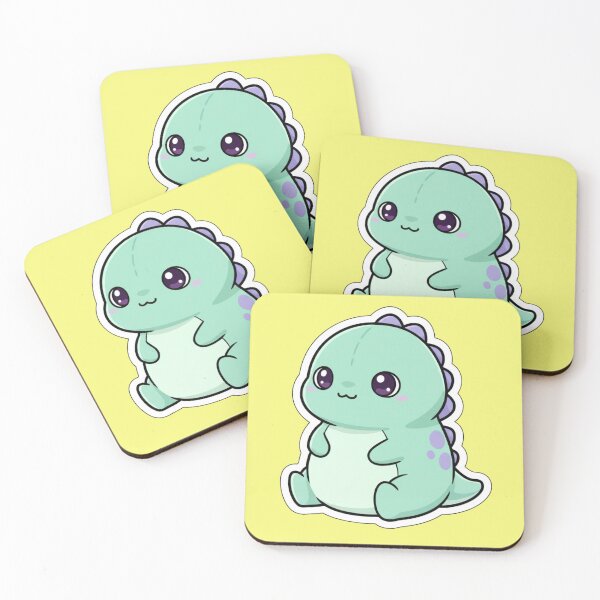 Item preview, Adorable Kawaii Mint Green Chibi Dinosaur Pastel Baby Dino Art designed and sold by bvdesignart.