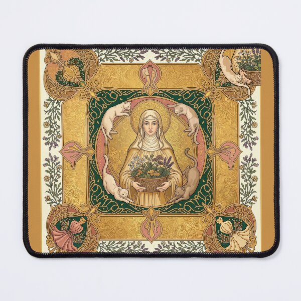 Item preview, Saint Gertrude of Nivelles with cats. designed and sold by Natalia-Vlad.