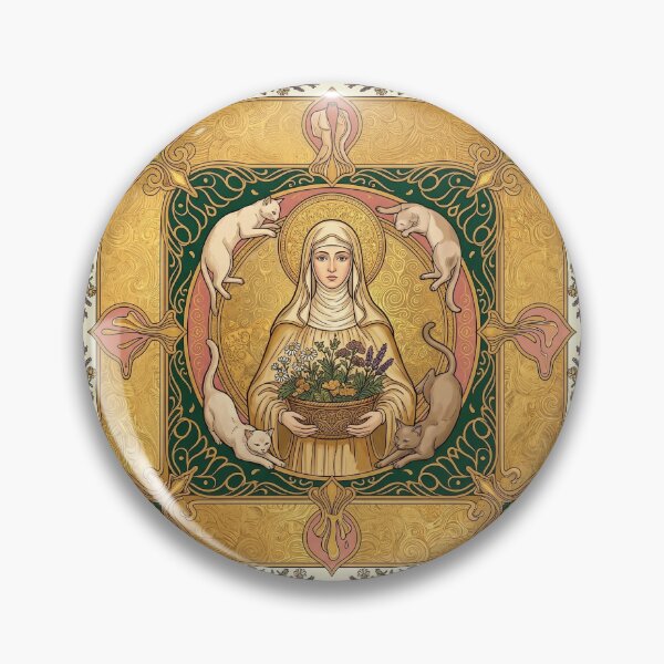 Item preview, Saint Gertrude of Nivelles with cats. designed and sold by Natalia-Vlad.