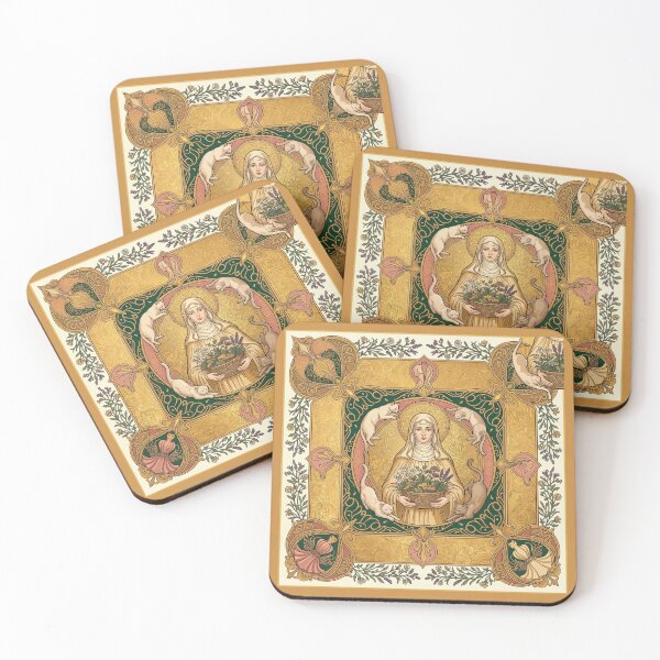 Item preview, Saint Gertrude of Nivelles with cats. designed and sold by Natalia-Vlad.