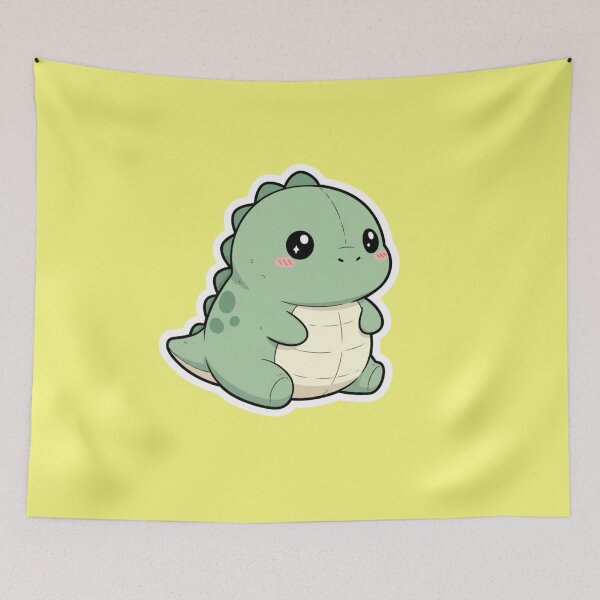 Item preview, Cute Kawaii Green Baby Dinosaur Adorable Tiny Dino Art designed and sold by bvdesignart.