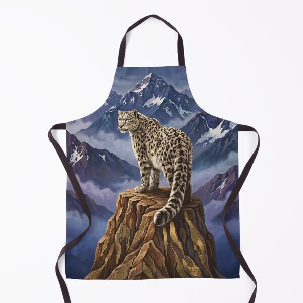Item preview, Majestic Snow Leopard Mountain Art Print designed and sold by STTrillionTEES.