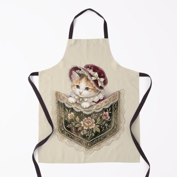 Artikelvorschau, Viktorianische Calico-Katze, Taschenformat, Ästhetik, Vintage-Aquarell entworfen und verkauft von MAGICKEY2024.