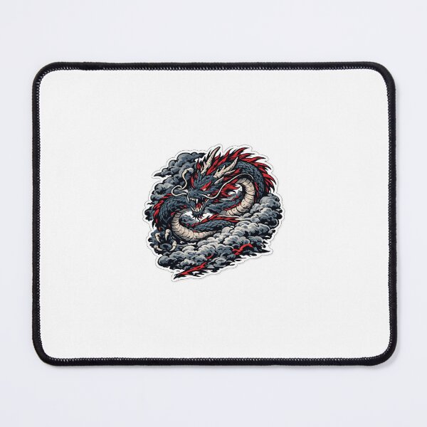 Item preview, Japanese Dragon Dark Anime Storm Clouds Mythical Beast Sticker designed and sold by Yaser Khalil.