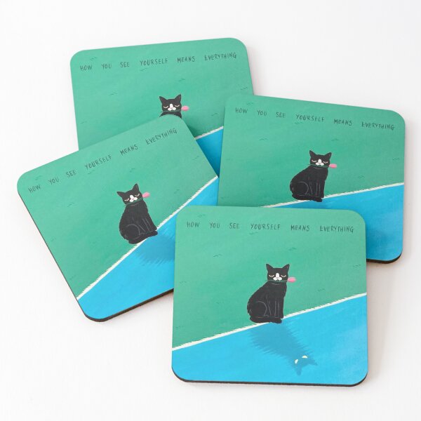 Item preview, Perception is Everything – Self Reflection Cat Illustration designed and sold by Cat-tinto.