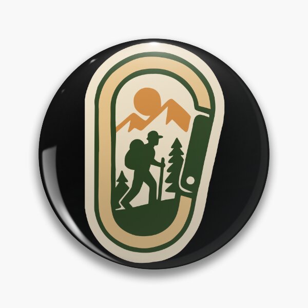 Item preview, Hiker Carabiner Mountain Sunset Design designed and sold by Vileprint.
