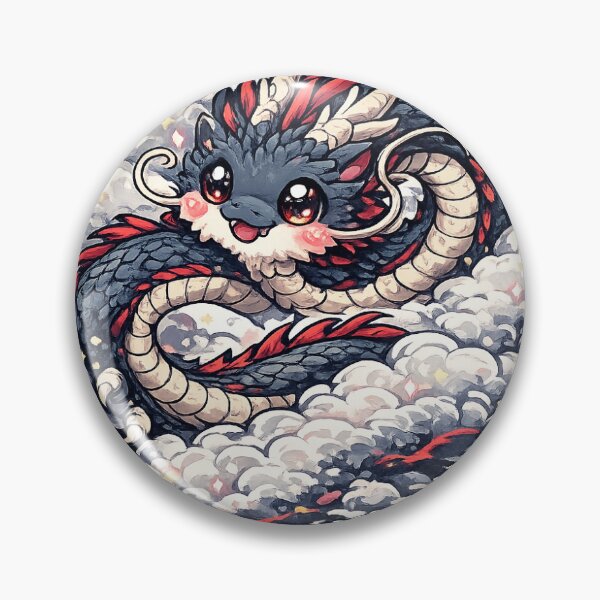 Item preview, Cute Chibi Japanese Dragon Kawaii Cloud Anime Sticker designed and sold by Yaser Khalil.