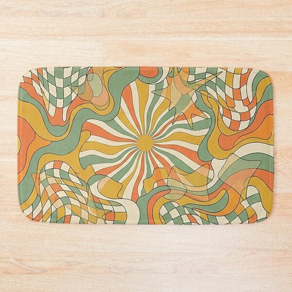 Item preview, Groovy Checkerboard Swirl – 70s Retro Psychedelic Abstract Art designed and sold by CattlettArt.