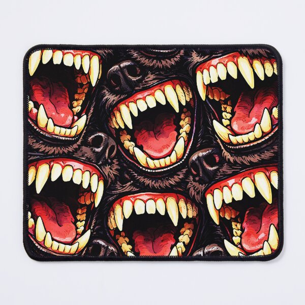 Item preview, Primal Wolf Pack Snarling Fangs Horror Pop Art designed and sold by RamyGallery.