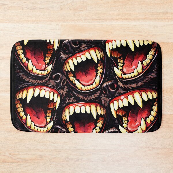 Item preview, Primal Wolf Pack Snarling Fangs Horror Pop Art designed and sold by RamyGallery.