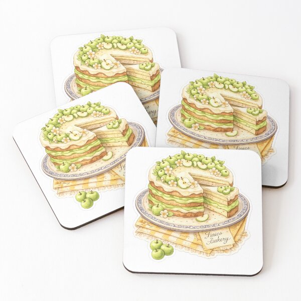 Item preview, Beautiful and magical sliced ​​green apple cake. designed and sold by LiriosLand.