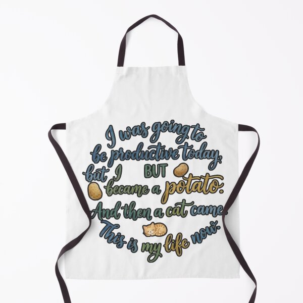 Item preview, Funny Relatable Potato Cat Life Quote designed and sold by Purely Art Shop.