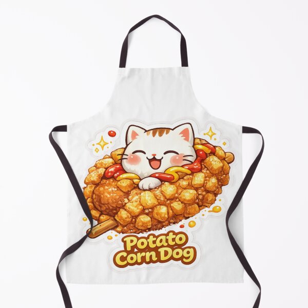 Item preview, Happy Potato Corn Dog Cat Sticker designed and sold by Purely Art Shop.