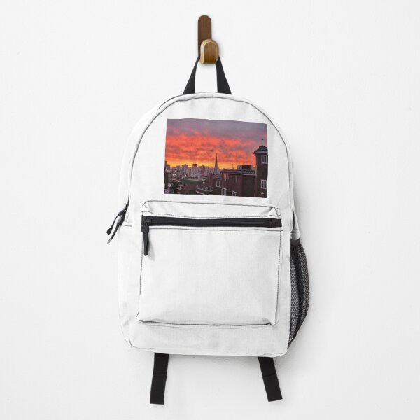 Item preview, Fiery Sunset Over Quiet City Streets designed and sold by Purely Art Shop.