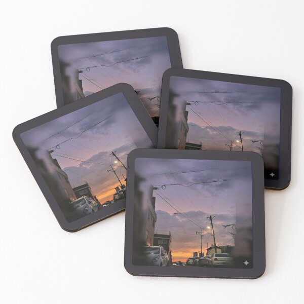 Item preview, Twilight Urban Sunset over Electrical Wires designed and sold by Purely Art Shop.