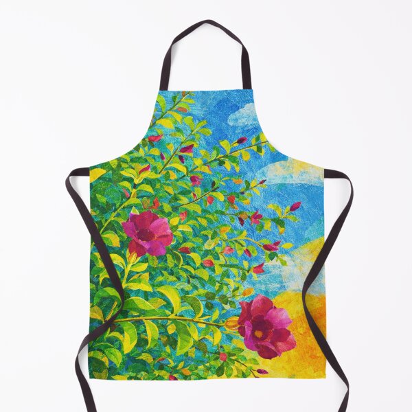 Item preview, Camelias Trompet Flower under blue sky, Colorful Mixed Medida Digital Collage designed and sold by SWSandraWechner.