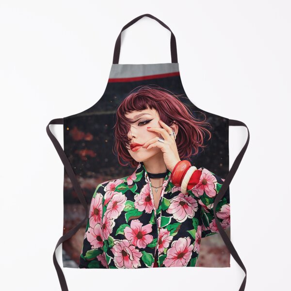 Item preview, Crimson Bloom – Urban Floral Portrait with Bold Attitude designed and sold by clipboxjp.