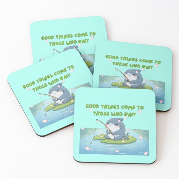 Item preview, Fishing Shark Good Things Come To Those Who Bait designed and sold by Nature's Chibis.