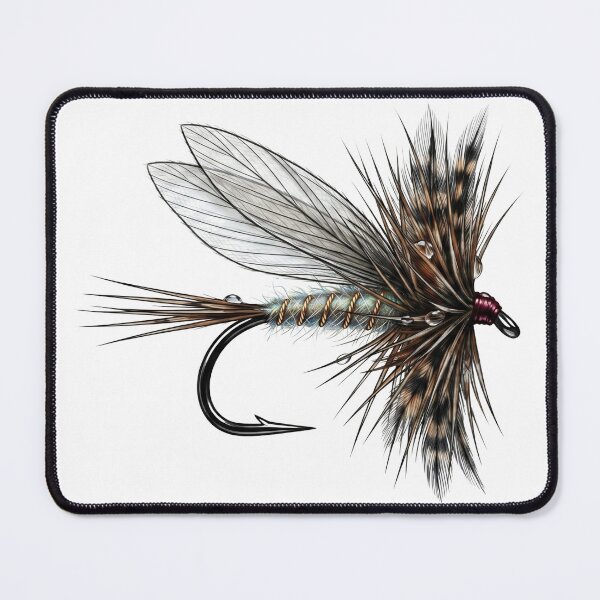 Item preview, Realistic Dry Fly Fishing Lure Illustration designed and sold by Digital Duniyah.