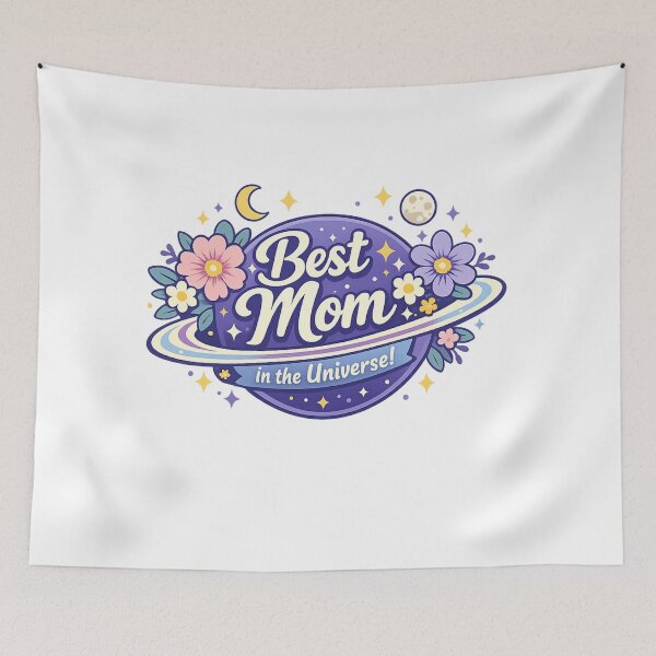 Item preview, Best Mom in the Universe Floral Gift designed and sold by Ora-kuro.