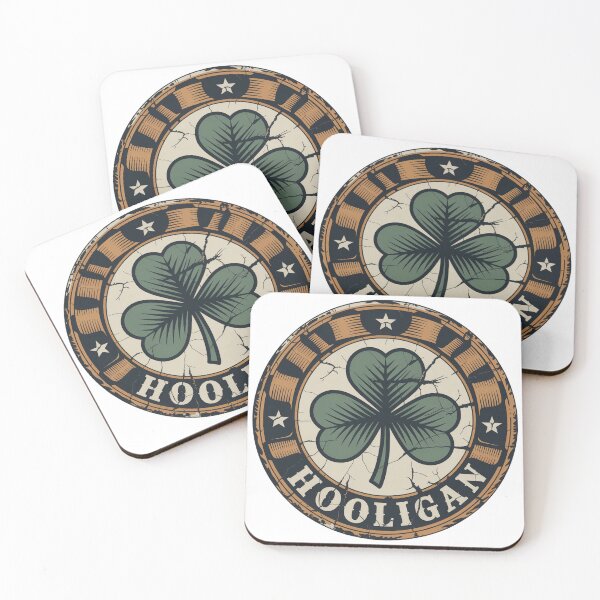 Item preview, Vintage Badge Green Four Leaf Clover Art designed and sold by Bloomkept.
