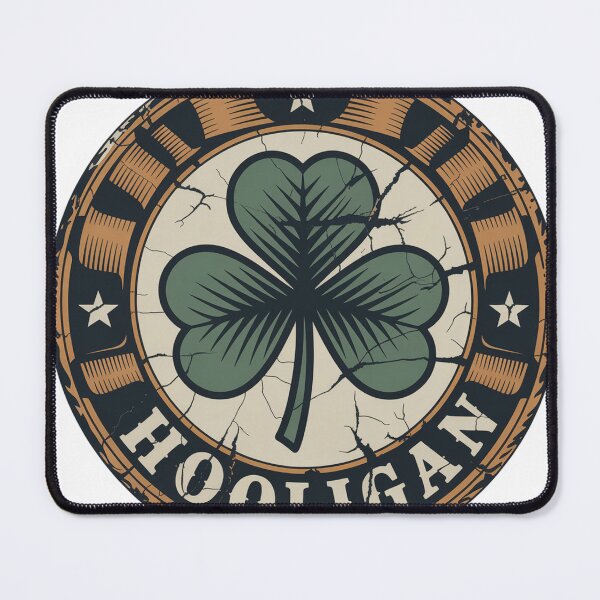 Item preview, Vintage Badge Green Four Leaf Clover Art designed and sold by Bloomkept.