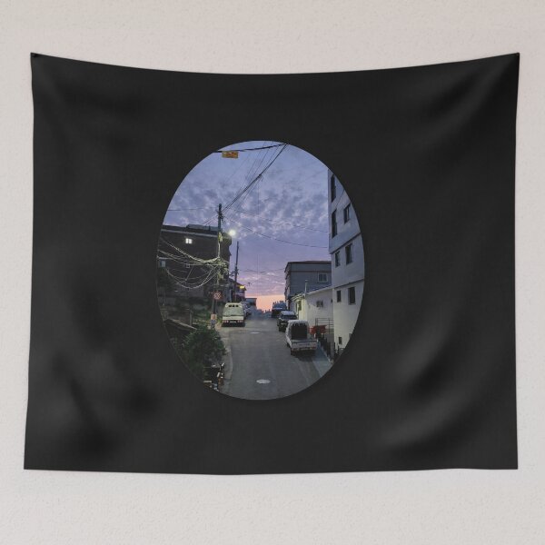 Item preview, Golden Hour Alleyway View under Scenic Clouds designed and sold by Purely Art Shop.