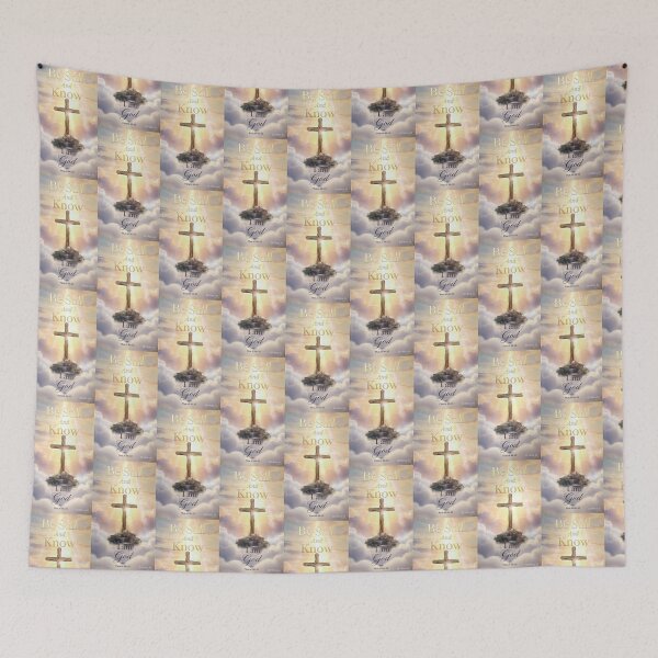 Item preview, Be Still And Know Psalm 46:10 Wooden Cross Sunrise. designed and sold by Chefrick72.