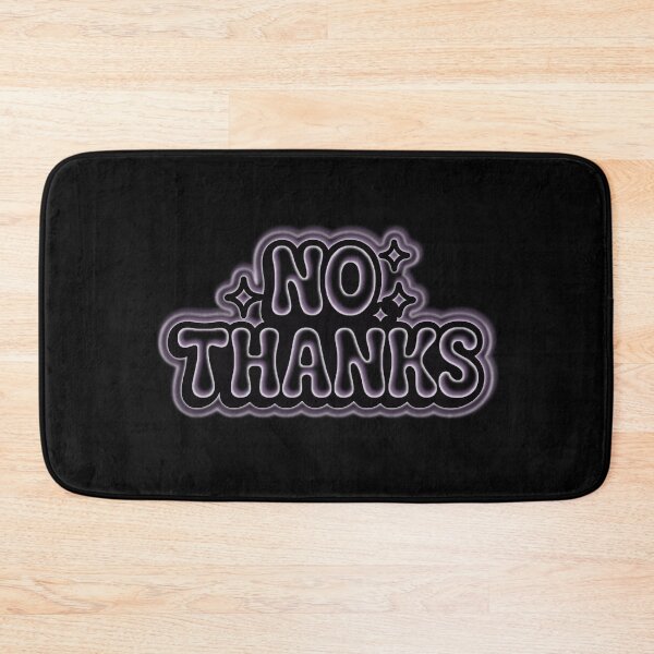 Item preview, No Thanks Cute Bubble Typography Statement designed and sold by Meivelle.