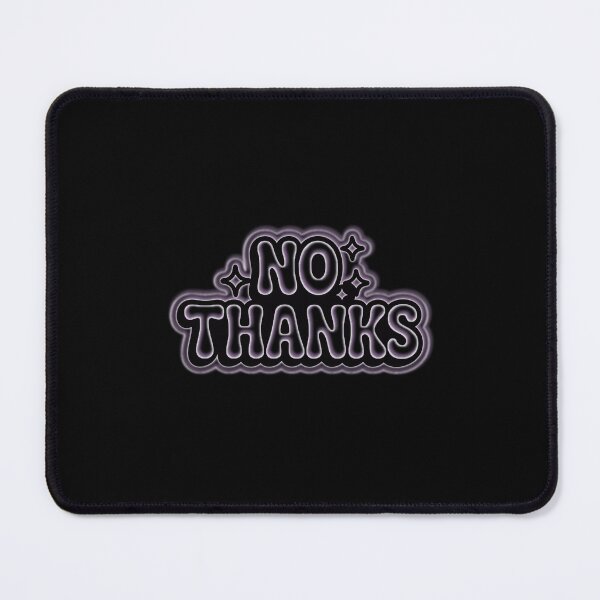 Item preview, No Thanks Cute Bubble Typography Statement designed and sold by Meivelle.