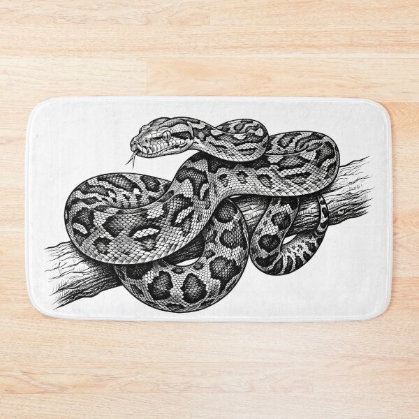 Item preview, Detailed Jungle Python Serpent Line Art Design designed and sold by Digital Duniyah.