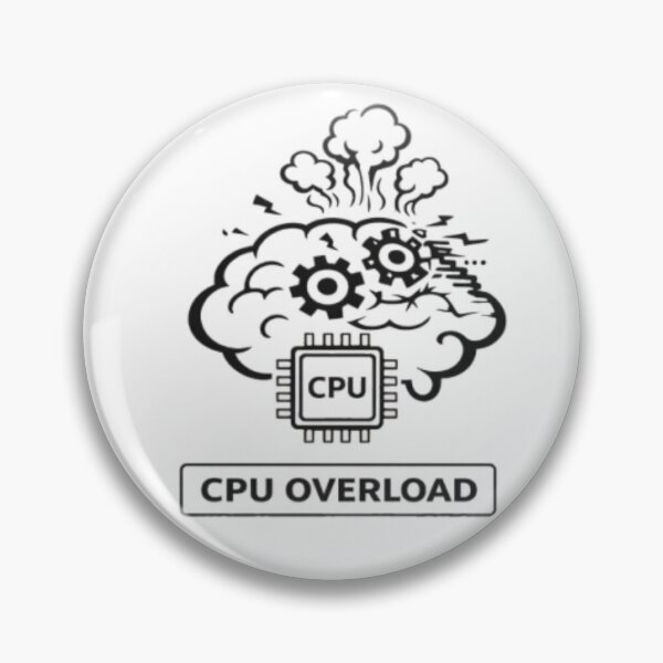 Item preview, CPU Overload Brain Funny Tech Design designed and sold by MS-DesignArt.