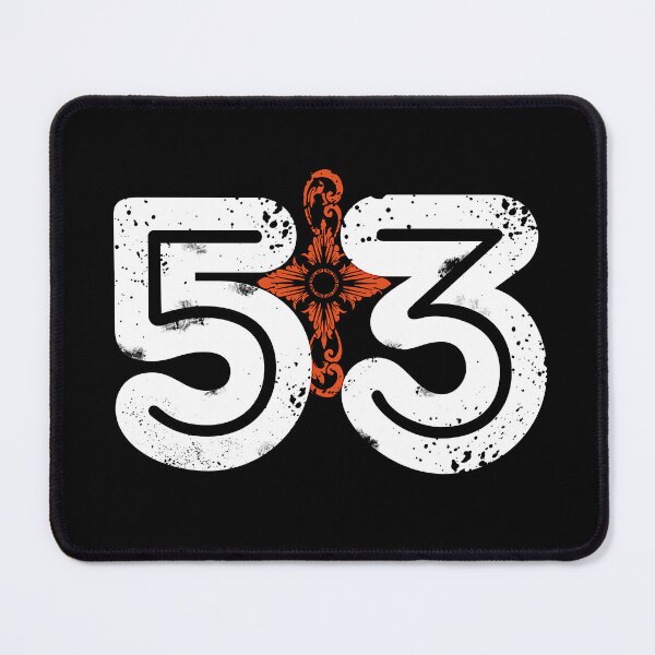 Item preview, Distressed Number 53 with Ornamental Gothic Cross – Vintage Streetwear Design designed and sold by alizye.