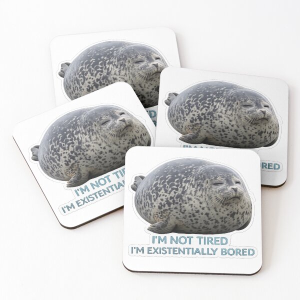 Item preview, Existentially Bored Seal - Funny Sarcastic Meme designed and sold by Fhershop.