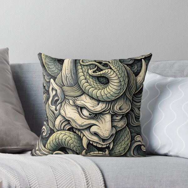 Item preview, Fierce Horned Demon Serpent Storm Pop Art designed and sold by RamyGallery.
