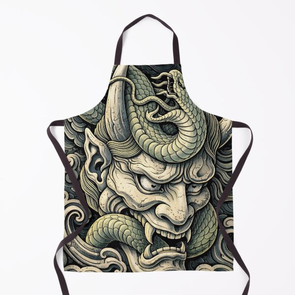 Item preview, Fierce Horned Demon Serpent Storm Pop Art designed and sold by RamyGallery.
