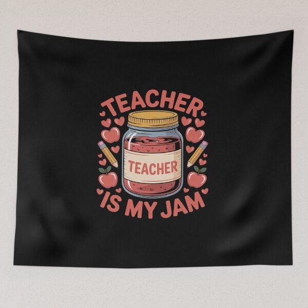 Item preview, Teacher is My Jam Cute Back to School Student Teacher designed and sold by BlassmausArt.
