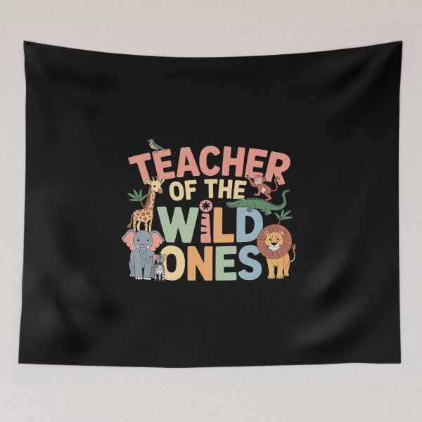Item preview, Teacher of The Wild One's Groovy Jungle Animal Earth Day Men Women designed and sold by BlassmausArt.
