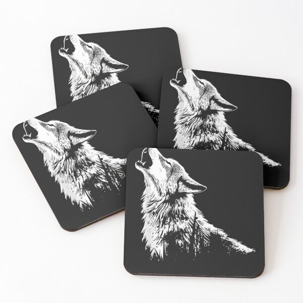 Item preview, Tribal Graphic Howling Wolf Forest Nature Wildlife Outdoor designed and sold by MOHAMED FRASER.