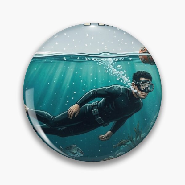 Item preview, KOREA HAENAM - Winter Free Diving Underwater Snow Jeju Island Retro Vintage Poster designed and sold by KOREA-HAENAM.