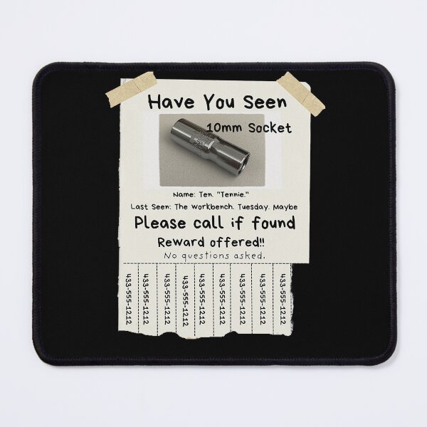 Item preview, Missing 10mm Socket Funny Mechanic Flyer Shirt – Have You Seen This Socket designed and sold by alizye.