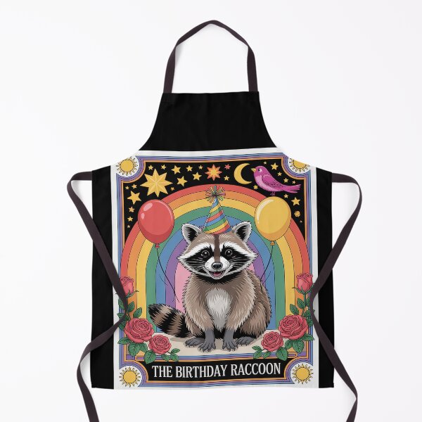 Item preview, The Birthday Raccoon Tarot Card designed and sold by BlassmausArt.