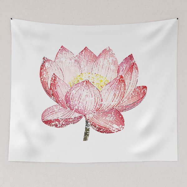 Item preview, Distressed Watercolor Lotus Bloom designed and sold by alizye.