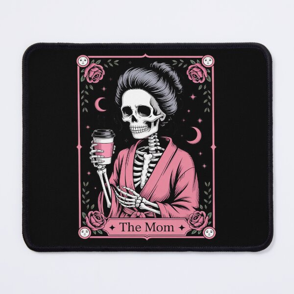Item preview, The Mom Tarot Card Skeleton Mama Coffee Happy Mother's Day designed and sold by BlassmausArt.