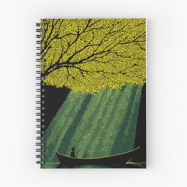 Item preview, Mystical Fisherman Under Giant Glowing Tree Canopy Silhouette designed and sold by RamyGallery.