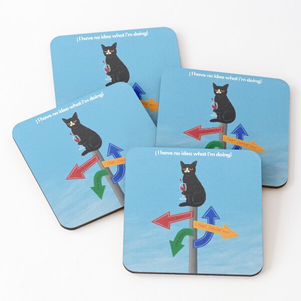 Item preview, I Have No Idea What I’m Doing – Relatable Cat Illustration designed and sold by Cat-tinto.