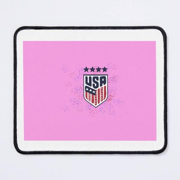 Item preview, USWNT Cartoon pink emblem shield designed and sold by Pitch-PerfectFC.