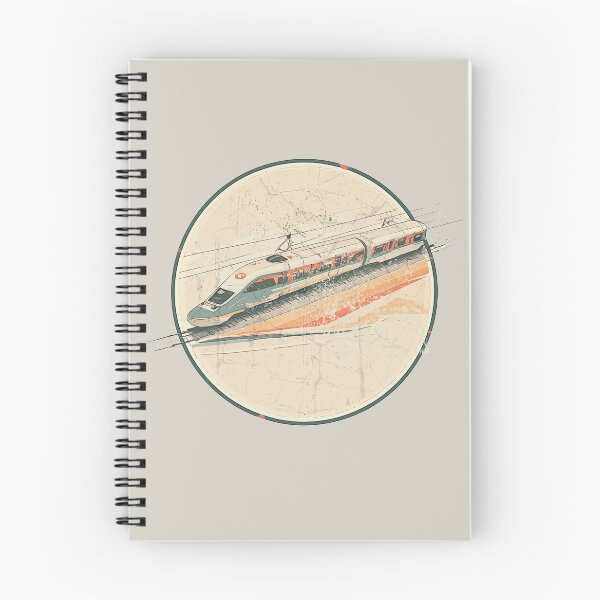 Item preview, Modern High-Speed Bullet Train Retro Art Deco Illustration designed and sold by alizye.