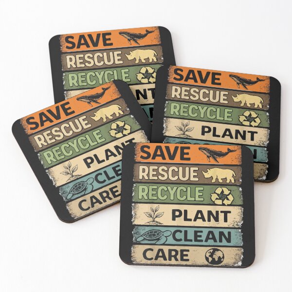 Item preview, Save Rescue Recycle Plant Care Earth Day T-Shirt designed and sold by Mega Foo.
